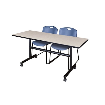 Kobe Rectangle FlipTop Table, 60" W, 29" H, Laminate Top, Maple MKFT6030PL44BE